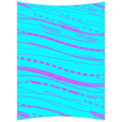 Wave Stripe Pattern Design Aqua Back Support Cushion by Ndabl3x