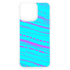 Wave Stripe Pattern Design Aqua Iphone 15 Pro Max Tpu Uv Print Case by Ndabl3x