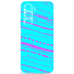 Wave Stripe Pattern Design Aqua Samsung Galaxy S24 Plus 6 7 Inch Black Tpu Uv Case by Ndabl3x