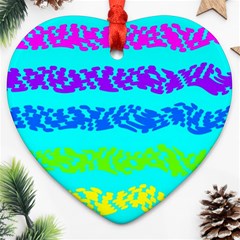 Abstract Design Pattern Heart Ornament (two Sides) by Ndabl3x