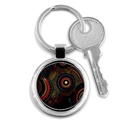 Abstract Geometric Pattern Key Chain (round) by Ndabl3x