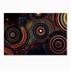 Abstract Geometric Pattern Postcard 4 x 6  (pkg Of 10) by Ndabl3x