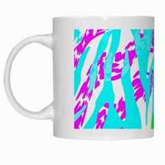 Animal Print Bright Abstract White Mug by Ndabl3x