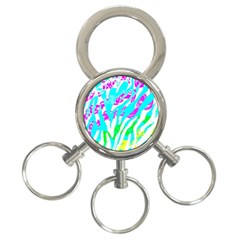 Animal Print Bright Abstract 3-ring Key Chain by Ndabl3x