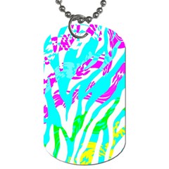 Animal Print Bright Abstract Dog Tag (two Sides) by Ndabl3x