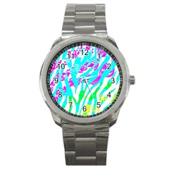 Animal Print Bright Abstract Sport Metal Watch by Ndabl3x