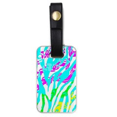 Animal Print Bright Abstract Luggage Tag (one Side) by Ndabl3x