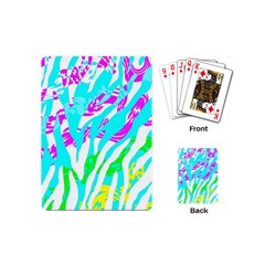 Animal Print Bright Abstract Playing Cards Single Design (mini) by Ndabl3x