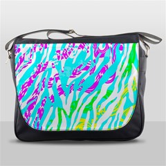 Animal Print Bright Abstract Messenger Bag by Ndabl3x