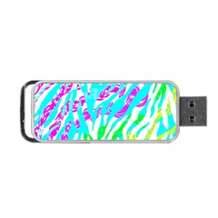 Animal Print Bright Abstract Portable Usb Flash (one Side) by Ndabl3x