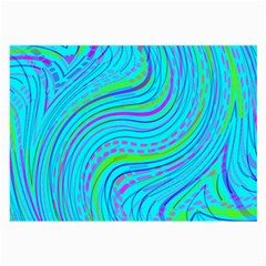 Pattern Swirl Pink Green Aqua Large Glasses Cloth (2 Sides) by Ndabl3x