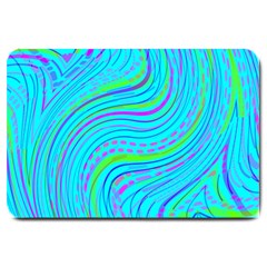 Pattern Swirl Pink Green Aqua Large Doormat by Ndabl3x