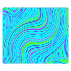 Pattern Swirl Pink Green Aqua Two Sides Premium Plush Fleece Blanket (kids Size) by Ndabl3x