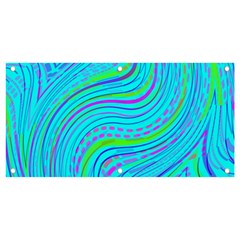 Pattern Swirl Pink Green Aqua Banner And Sign 4  X 2 