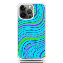 Pattern Swirl Pink Green Aqua Iphone 13 Pro Tpu Uv Print Case by Ndabl3x