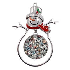 7bbf2620-c583-4b5b-b343-7748628ee7df Metal Snowman Ornament