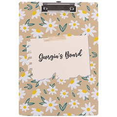 Personalized Floral Memo Style Name A4 Acrylic Clipboard (2 styles)