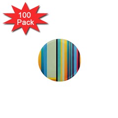 Colorful Rainbow Striped Pattern Stripes Background 1  Mini Magnets (100 Pack) 