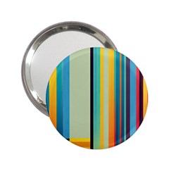 Colorful Rainbow Striped Pattern Stripes Background 2 25  Handbag Mirrors by Ket1n9