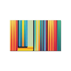 Colorful Rainbow Striped Pattern Stripes Background Sticker Rectangular (10 Pack) by Ket1n9