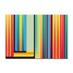 Colorful Rainbow Striped Pattern Stripes Background Sticker A4 (10 pack) Front