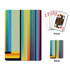 Colorful Rainbow Striped Pattern Stripes Background Playing Cards Single Design (rectangle) by Ket1n9