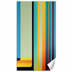 Colorful Rainbow Striped Pattern Stripes Background Canvas 40  X 72  by Ket1n9