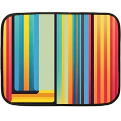 Colorful Rainbow Striped Pattern Stripes Background Fleece Blanket (mini)