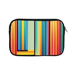 Colorful Rainbow Striped Pattern Stripes Background Apple Ipad Mini Zipper Cases