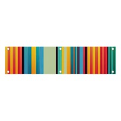 Colorful Rainbow Striped Pattern Stripes Background Banner And Sign 4  X 1  by Ket1n9