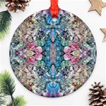 Turquoise arabesque Ornament (Round) Front