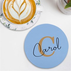 Personalized Initial Name Round Tile Coaster - UV Print Round Tile Coaster