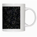 Midnight Blossom Elegance Black Backgrond White Mug Right