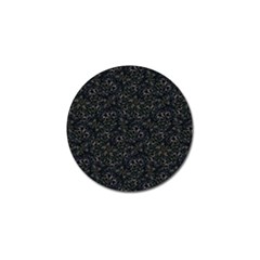 Midnight Blossom Elegance Black Backgrond Golf Ball Marker by dflcprintsclothing