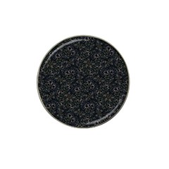 Midnight Blossom Elegance Black Backgrond Hat Clip Ball Marker (4 Pack) by dflcprintsclothing