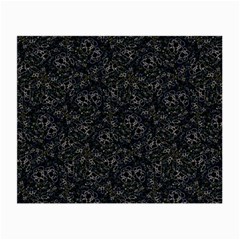 Midnight Blossom Elegance Black Backgrond Small Glasses Cloth (2 Sides)