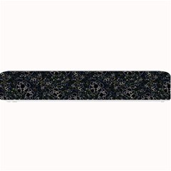 Midnight Blossom Elegance Black Backgrond Small Bar Mat by dflcprintsclothing