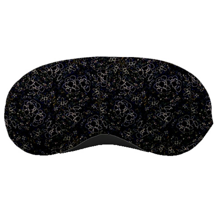 Midnight Blossom Elegance Black Backgrond Sleep Mask