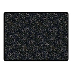 Midnight Blossom Elegance Black Backgrond Two Sides Fleece Blanket (small)