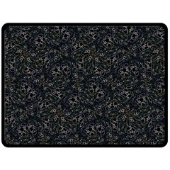 Midnight Blossom Elegance Black Backgrond Two Sides Fleece Blanket (large) by dflcprintsclothing