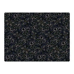 Midnight Blossom Elegance Black Backgrond Two Sides Premium Plush Fleece Blanket (mini)