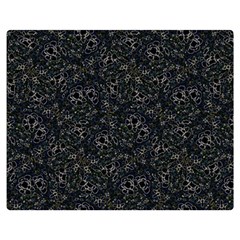 Midnight Blossom Elegance Black Backgrond Two Sides Premium Plush Fleece Blanket (teen Size) by dflcprintsclothing