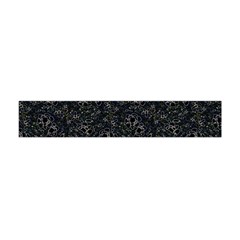 Midnight Blossom Elegance Black Backgrond Premium Plush Fleece Scarf (mini) by dflcprintsclothing