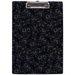 Midnight Blossom Elegance Black Backgrond A4 Acrylic Clipboard by dflcprintsclothing