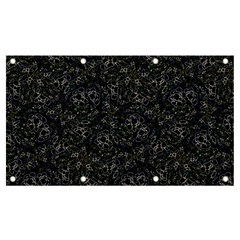 Midnight Blossom Elegance Black Backgrond Banner And Sign 7  X 4  by dflcprintsclothing