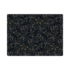 Midnight Blossom Elegance Black Backgrond Premium Plush Fleece Blanket (mini) by dflcprintsclothing