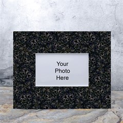 Midnight Blossom Elegance Black Backgrond White Tabletop Photo Frame 4 x6  by dflcprintsclothing