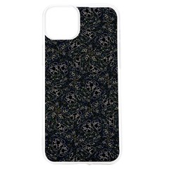 Midnight Blossom Elegance Black Backgrond Iphone 15 Tpu Uv Print Case by dflcprintsclothing