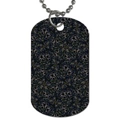 Midnight Blossom Elegance Black Backgrond Dog Tag (one Side) by dflcprintsclothing