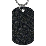 Midnight Blossom Elegance Black Backgrond Dog Tag (One Side) Front